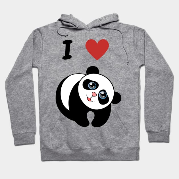 I love Pandas Hoodie by Simple D.